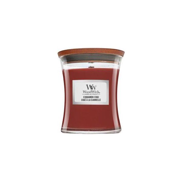 Woodwick Medium Hourglass Candles Candela Profumata Cinnamon Chai 275 G-image