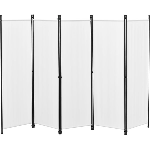 Parete Divisoria Huesca 5 Pezzi 250X171Cm Parete Divisoria 5 Pezzi Parete Divisoria Privacy Parete Spagnola Bianco-image