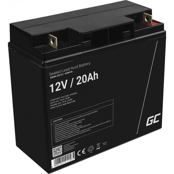Green Cell AGM10 Industrial Rechargeable Battery Sealed Lead Acid (Vrla) 20000 Mah 12 V-image