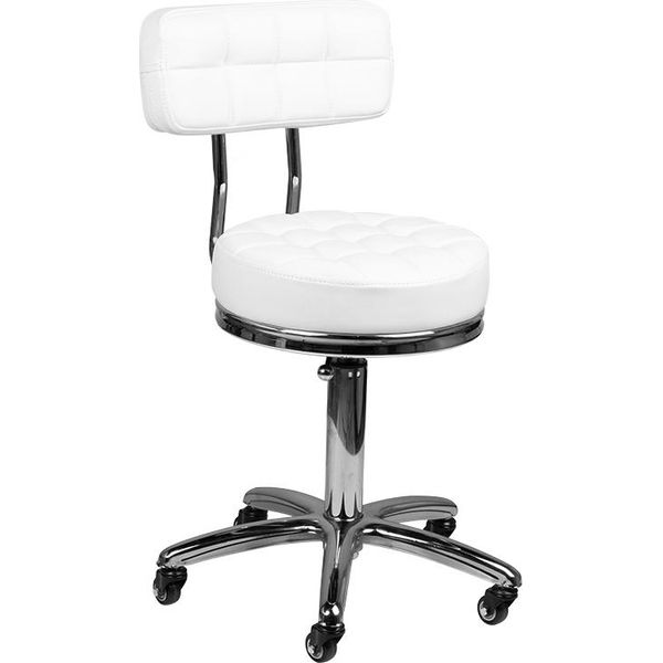 Sgabello Cosmetico Am-877 Bianco-image