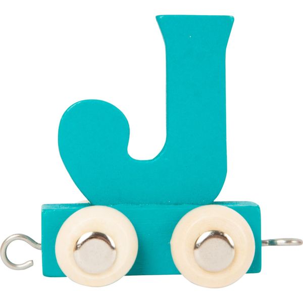 Small Foot Design 10360 Lettera J Colorata In Legno, Turchese (1 Pezzo)-image