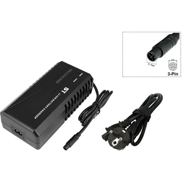 Caricabatterie Powersmart 140W Per Batteria Ebike 48V, 2,5A Con Connessione A 3 Pin-image