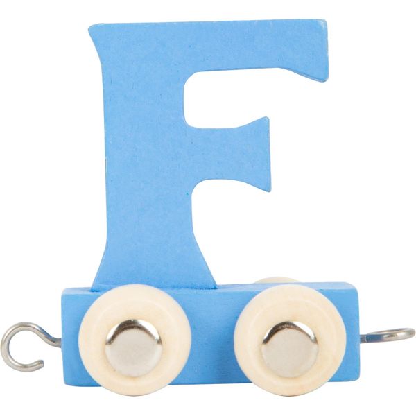 Small Foot Design 10356 'Lettera Treno Colorata' Lettera F In Legno, Blu (1 Pezzo)-image