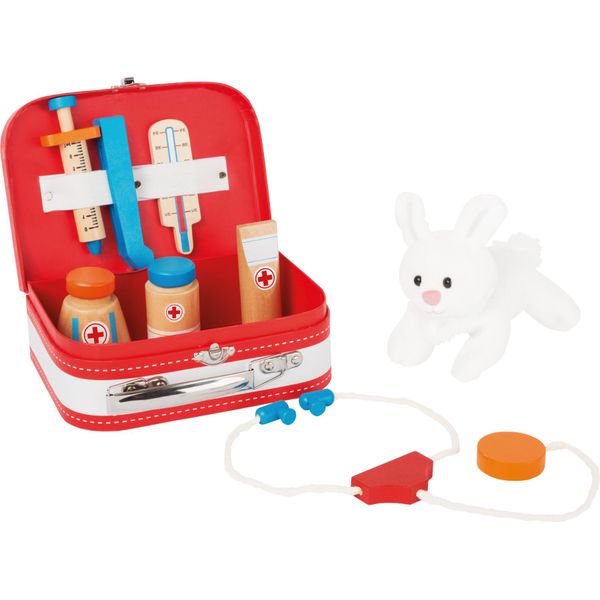 Small Foot Toys Small Foot Valigetta Del Medico Coniglio Valigetta Del Medico Gioco Di Ruolo Giocattolo Giocattolo Trabiccolo-image