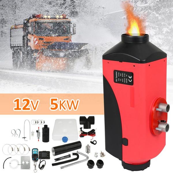 Jiubiaz 5KW Riscaldatore D'aria Diesel, 12V Riscaldatore Di Parcheggio Diesel, Riscaldatore Diesel Aria, Riscaldatore Di Parcheggio Aria Per Auto Camion Camper Bus Con Interruttore Lcd-image
