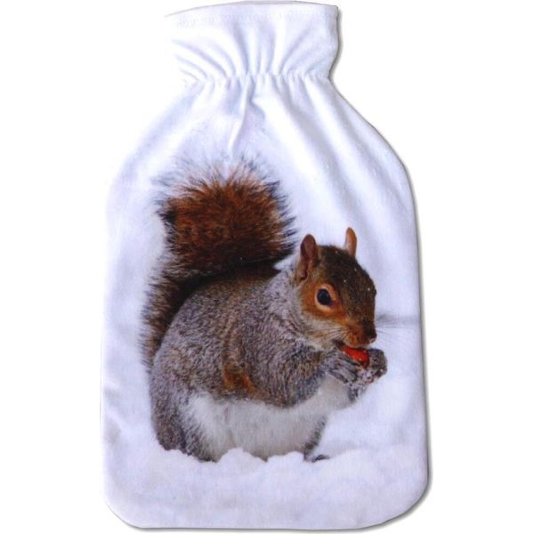 Coperchio Per Borsa Dell'acqua Calda Con Stampa Fotografica Per Tutte Le Borse Dell'acqua Calda Standard Da 2 Litri, In Molte Varianti ( Selezione: Scoiattolo )-image
