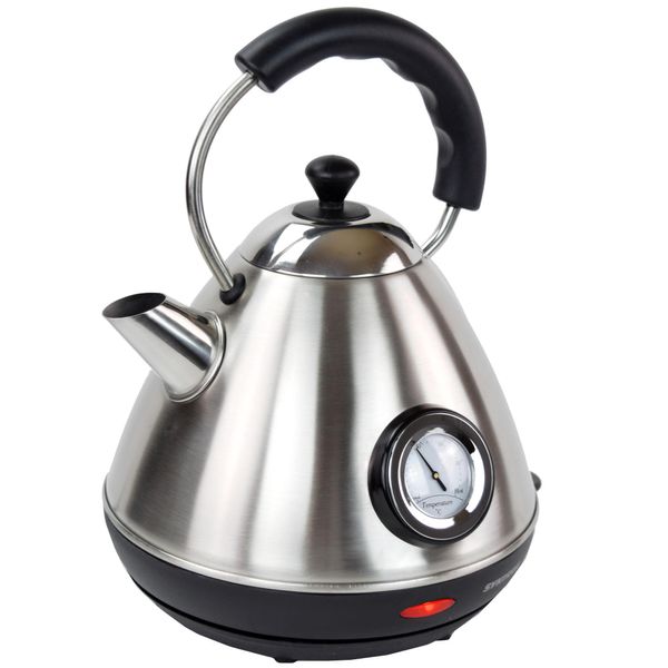 Syntrox 1,7 Litri In Acciaio Inox Termometro Cordless Bollitore Cordless A 360°-image