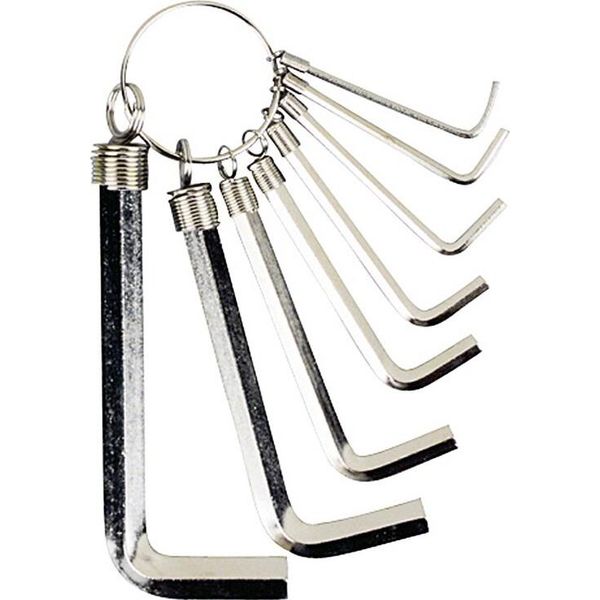 Easy Work 32009 Set Di Chiavi Esagonali, Argento, 8 Pezzi (1 Set)-image