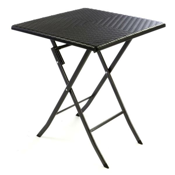 Vcm Klapptisch MaßE 61X61X75 Cm Stehtisch Partytisch Gartentisch Klappbar Bistrotisch Rattanoptik-image