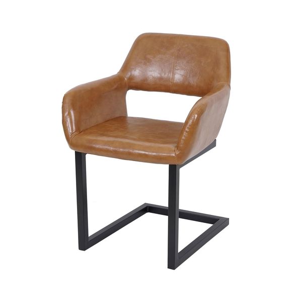 Esszimmerstuhl MCW-A50 Ii, Freischwinger Stuhl KüChenstuhl, Retro 50Er Jahre Design ~ Kunstleder, Wildlederimitat-image