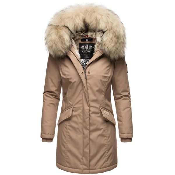 Navahoo Damen Stylischer Wintermantel Winterparka Mit Kunstfell-Kapuze Cristal-image