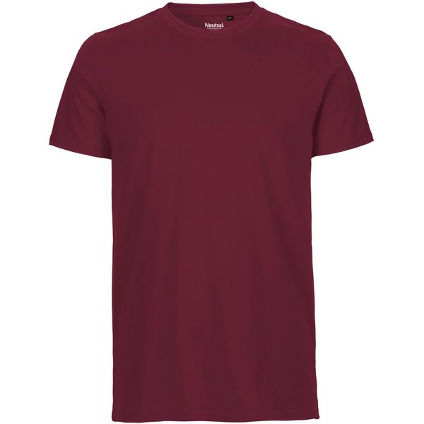 Neutral O61001 | Maglietta Uomo Aderente + Gots - Colore: Bordeaux - Taglia: Xl-image