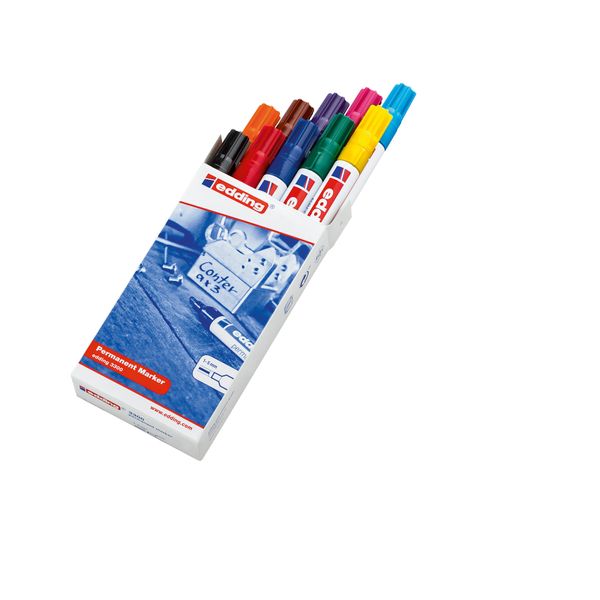 Edding 3300 Permanentmarker Farbsortiert 1,0 - 5,0 Mm - 10 StüCk (4-3300999)-image