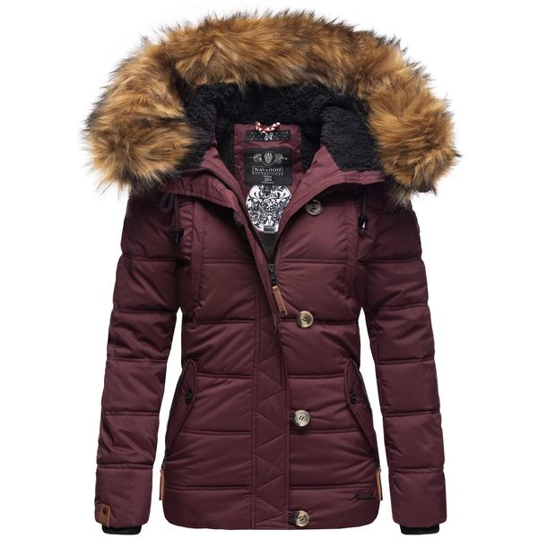 Navahoo Damen Stylische Winterjacke Steppjacke Mit Kunstpelz Kapuze Zoja-image