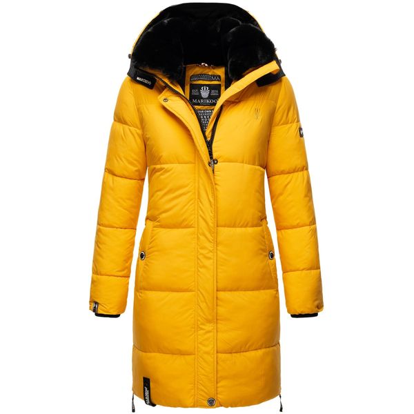 Marikoo Damen Winterjacke Steppmantel Weichem Innenkragen & Abnehmbarer Kapuze Streliziaa-image