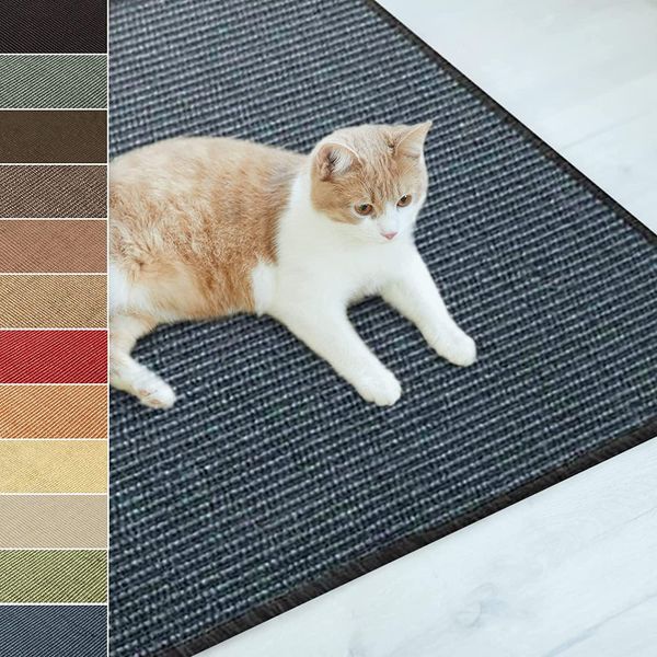 Tappeto Tiragraffi In Sisal Per Gatti Resistente A Molti Colori E Dimensioni 60 X 80 Cm Blu-image