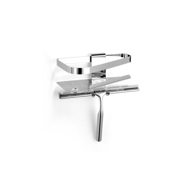 Giese Duschkorb Newport Mit Halter FüR Rasierer, Haken Und Wischer Eckmodell, 30824-02 30824-02-image