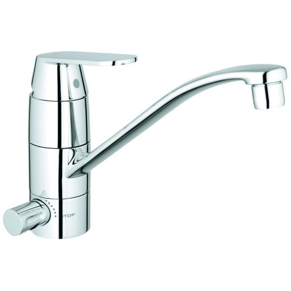 Grohe Eh-Spt-Batterie Eurosmart C 31161 Flacher Auslauf Absperrventil Chrom 31161000-image