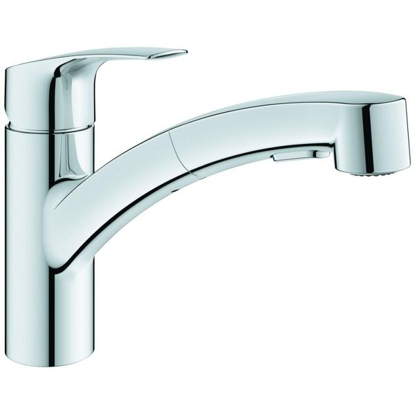 Grohe KüChenarmatur Eurosmart 30305_1 Fl. Auslauf Azb. Dual-SpüLbrause Chrom, 30305001 30305001-image