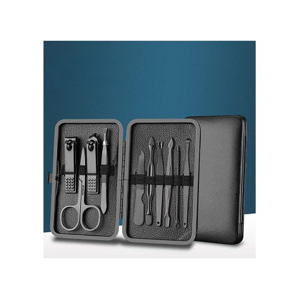 Tpfbeauty ManiküRe- & PediküRe-Set 10-Teilig Aus Kunstleder - Schwarz-image