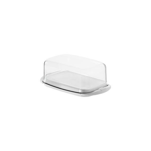 Rotho Fresh Butterdose Aus Polypropylen 18 X 9,5 X 6,5 Cm Trasparente/Weiß-image