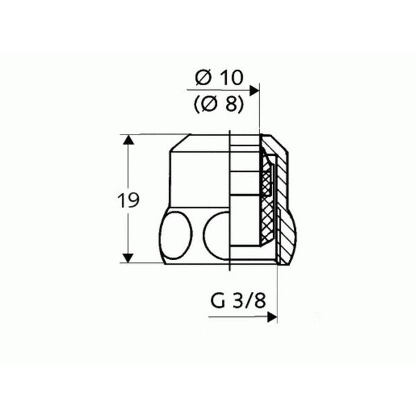 Schell Spezial-Quetschverschraubung 3/8"X8Mm Chrom Mit LäNgenausgleich 265180699"-image