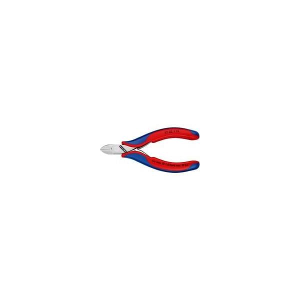 Elektronik-Seitenschneider 77 02 115, Schneid-Zange Rot/Blau, LäNge 115Mm-image