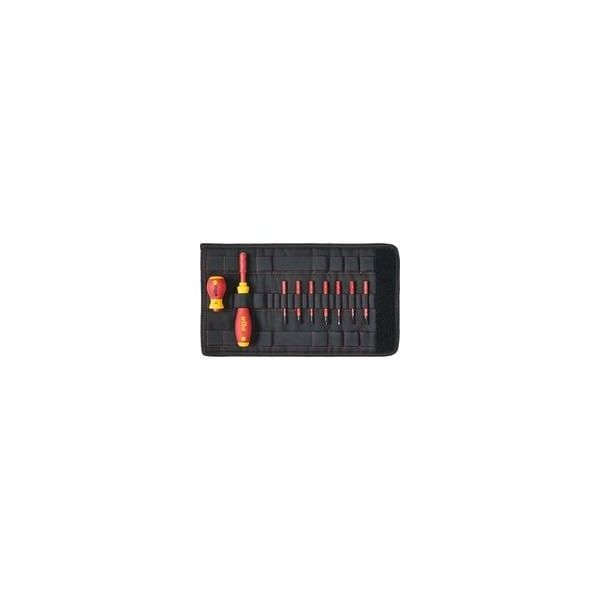 Schraubendreher Mit Bithalter Electric Slimvario Starter-Set Rot/Gelb, 10-Teilig, Mit Slimbits Und Stubby-image