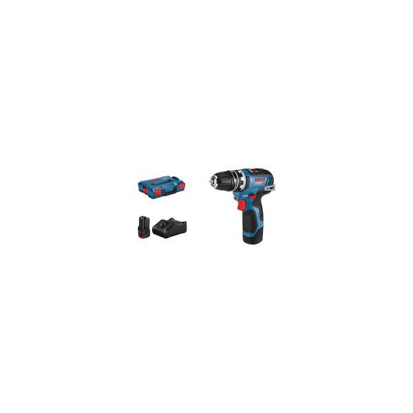 Akku-Bohrschrauber Gsr 12V-35 Fc Professional, 12Volt Blau/Schwarz, 2X Li-Ionen Akku 3,0Ah, Mit Flexiclick Bohrfutter, L-BOXX-image
