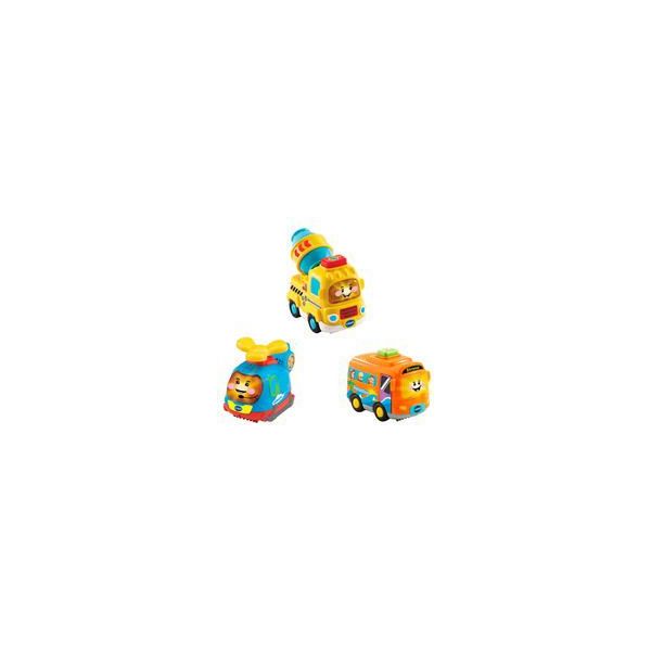 Tut Tut Baby Flitzer - 3Er-Set Reisebus, Helikopter, Betonmischer, Spielfahrzeug-image