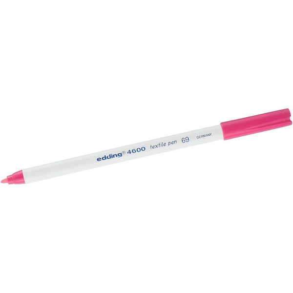 Edding 4600-069 4600 Marcatore Tessile - Punta Tonda, 1 Mm, Rosa Neon-image