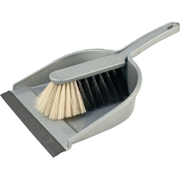 Set Spazzatura Con Spazzola E Paletta Argento-image