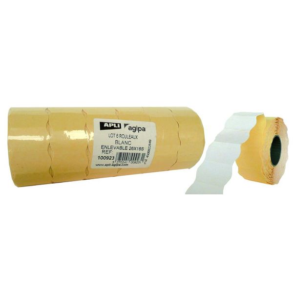 Etichette Agipa Per Etichettatrici Di Prezzi, 26 X 12 Mm, Bianco-image