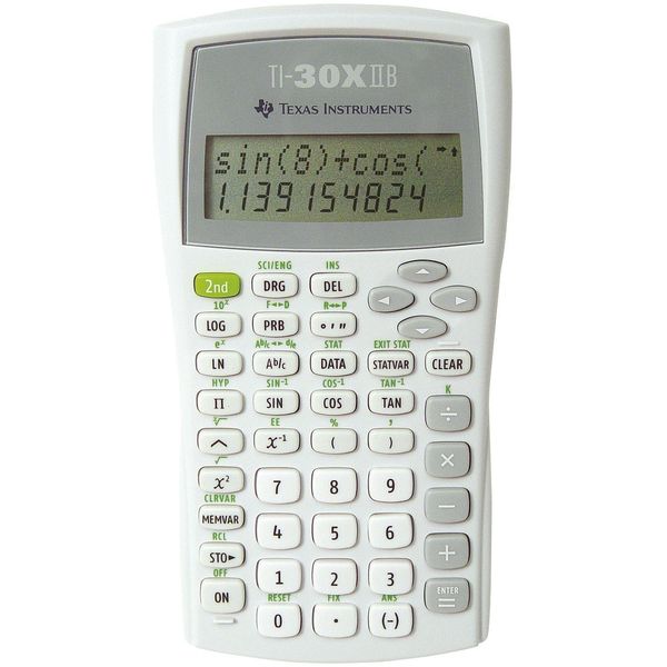 Texas Instruments TI-30X Iib - Calcolatrice Scientifica - Usb - 10 Cifre + 2 Esponenti - Batteria (TI-30X Iib)-image