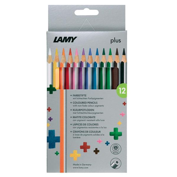 Lamy 1222007 Matite Colorate Triangolari Lamy Plus, Confezione Da 12 Pezzi-image