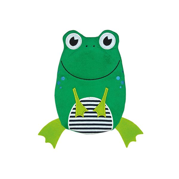 Hugo Frosch Borsa Dell'acqua Calda Rana Copertura In Velluto 0,8 Litri 14X20 Cm Verde-image
