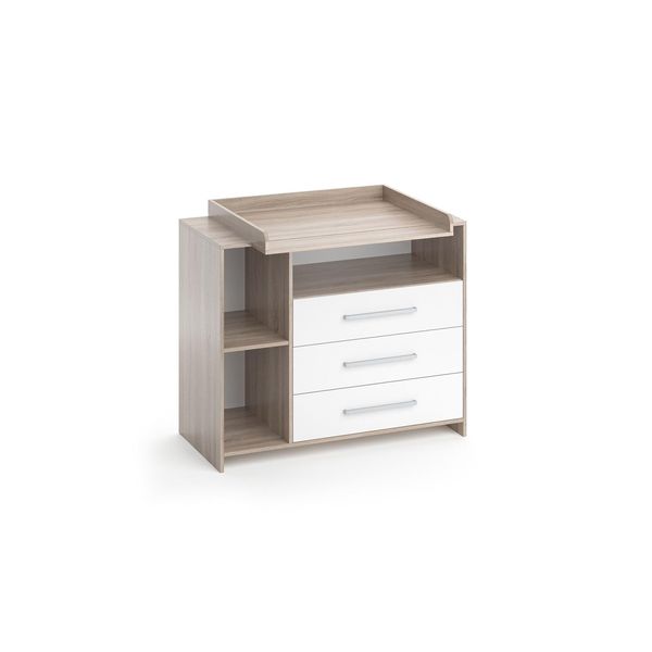 Vicco Wickelkommode Oskar Baby Wickelregal Kommode Wickeltisch Sonoma Weiß-image
