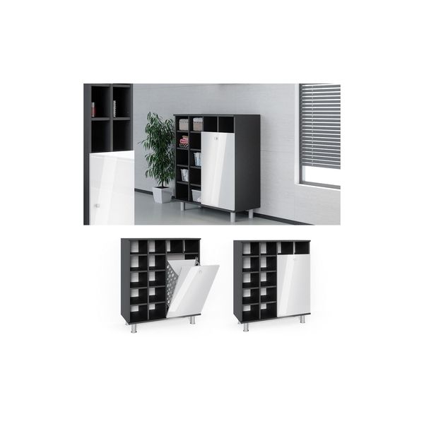 Vicco WäScheschrank Fynn Badschrank Mit WäSchekorb Badezimmerschrank BadmöBel-image