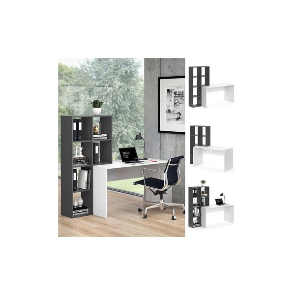 Vicco Schreibtisch + Regal Raumteiler Computertisch Mara Arbeitstisch BüRotisch-image
