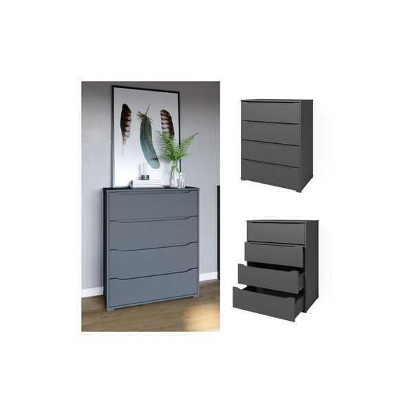Vicco Kommode Highboard Mehrzweckschrank Ruben Anthrazit Schublade 80 Cm Ablage-image