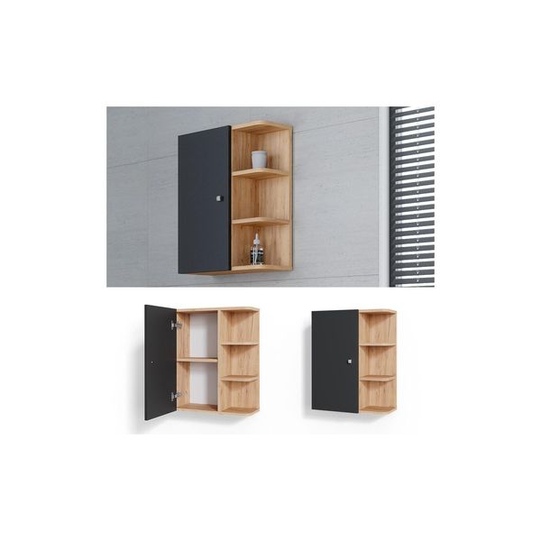 Vicco HäNgeschrank Fynn Badschrank Badezimmerschrank Mit Ablagen Badregal-image