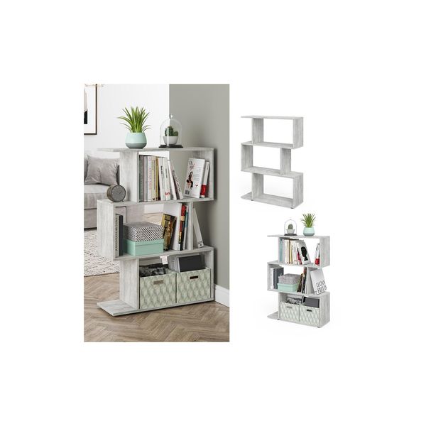 Vicco Raumteiler Levio Beton Regal BüCherregal Standregal Hochregal Wandregal-image
