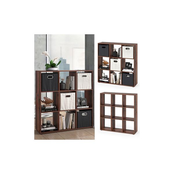 Vicco Raumteiler Standregal BüCherregal Nove 9 FäCher Old Style Hochregal-image