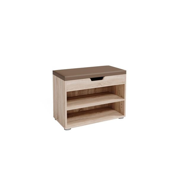 Vicco Schuhbank Schuhschrank Schuhablage Sitzbank Klappdeckel 6 Paar Sonoma-image