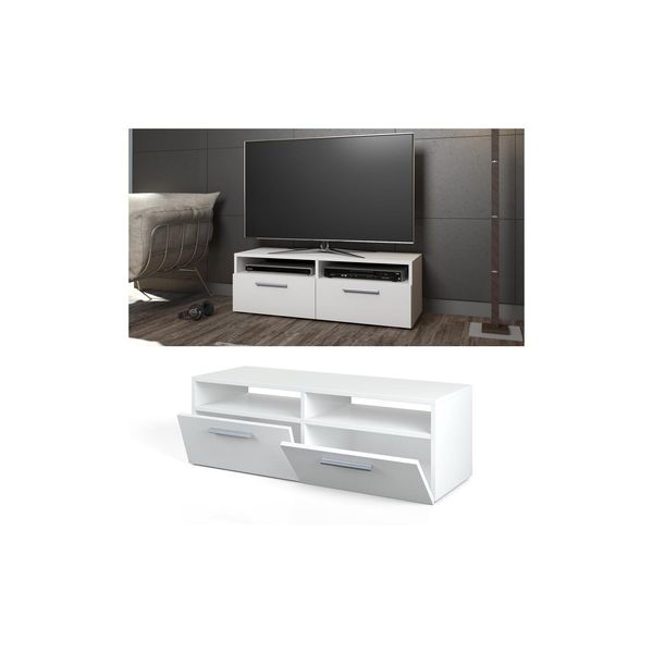 Vicco Lowboard Diego Fernsehschrank Sideboard Tv Fernsehtisch Weiß Hochglanz-image