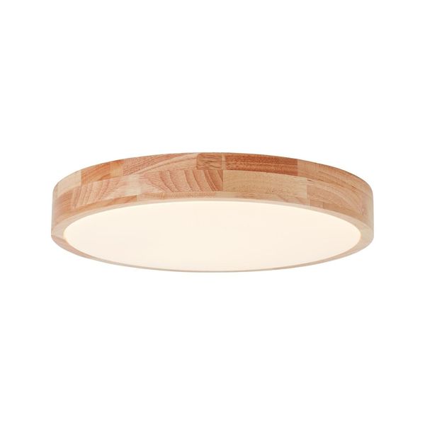 Brilliant Lampe, Slimline Led Wand- Und Deckenleuchte 39Cm Holz Hell/Weiß, 1X Led Integriert, 22W Led Integriert, (2300Lm, 3000K), Holz Aus Nachhaltiger Waldwirtschaft (Fsc)-image