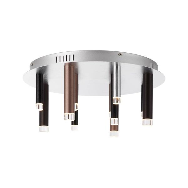 Brilliant Lampe Cembalo Led Deckenleuchte Rund 12Flg Braun/Kaffee 12X 4W Led Integriert, 306Lm, 3000K In 3 Stufen üBer Wandschalter Dimmbar Energiesparend Und Langlebig Durch Led-Einsatz-image