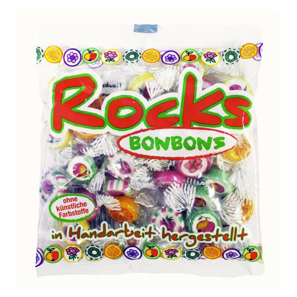 Caramelle Rocks Confezionate Singolarmente Con Motivi Di Frutta Dolci E Fruttate 150G-image