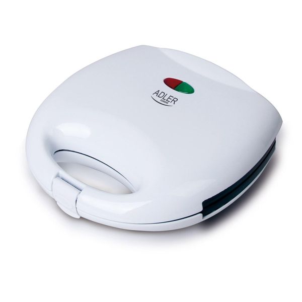 Adler | Ad 301 | Tostapane Per Panini | 750 W | Numero Di Piatti 1 | Numero Di Biscotti 2 | Bianco-image