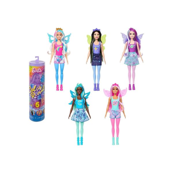 Mattel HJX61 Sort. - Barbie - Color Reveal - Rainbow Galaxy - Puppe Mit 6 ÜBerraschungen, Verschiedene Modelle-image